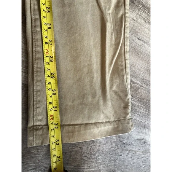 Taylor Stitch The Foundation Democratic Pants Organic Khaki Chino 34 READ Hole - Picture 8 of 13
